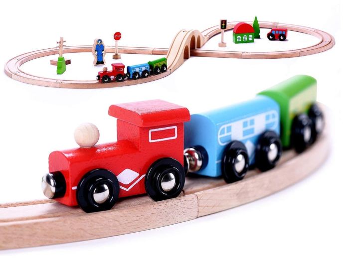 Wooden toy train