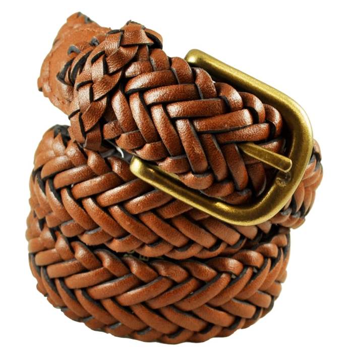 Belt braided leather lauren ralph brown polo sportsman men accessories lyst