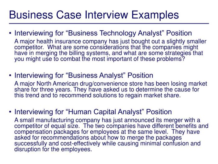 Case interview business examples interviews presentation conducting benefits ppt powerpoint company technology position sample slideserve