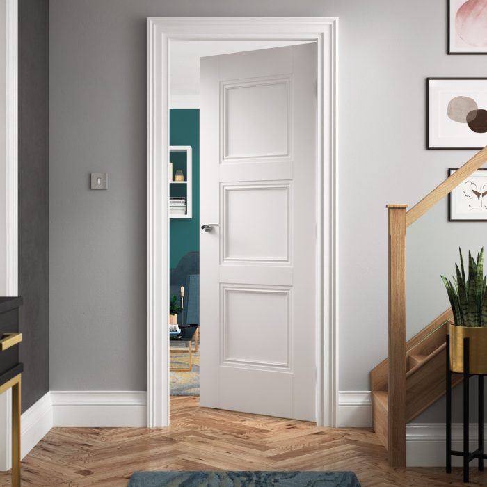 White interior door