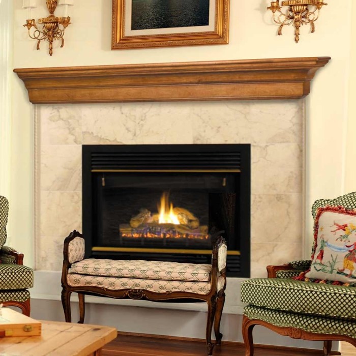 Rustic wood fireplace mantels