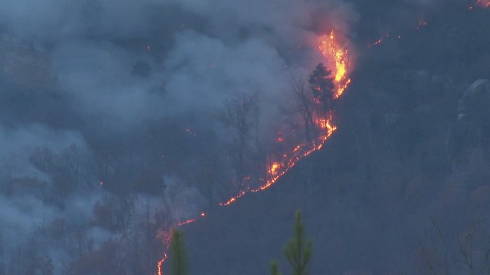 Sauratown mountain fire