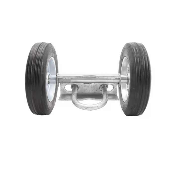 Chain link fence gate wheels