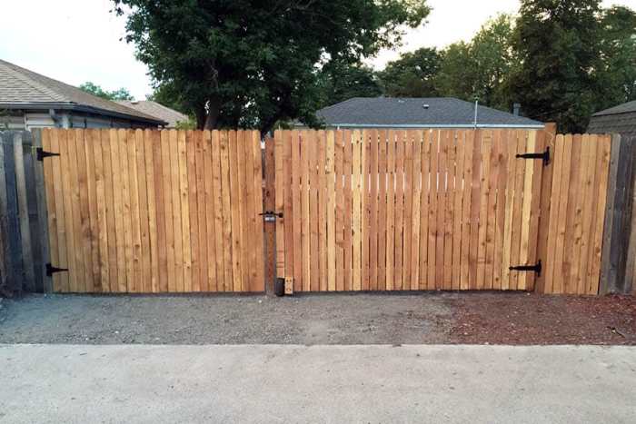 Wood driveway gate