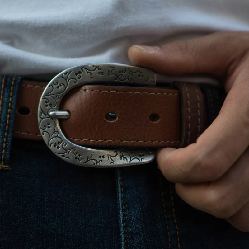 Brown western belt