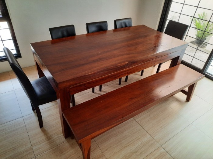 Wooden dining table