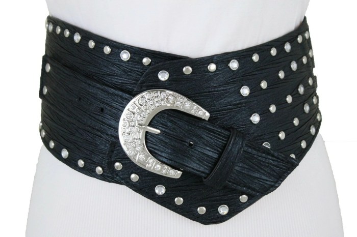 Black belt with silver buckle