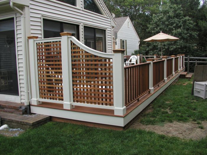 Deck privacy screen panels