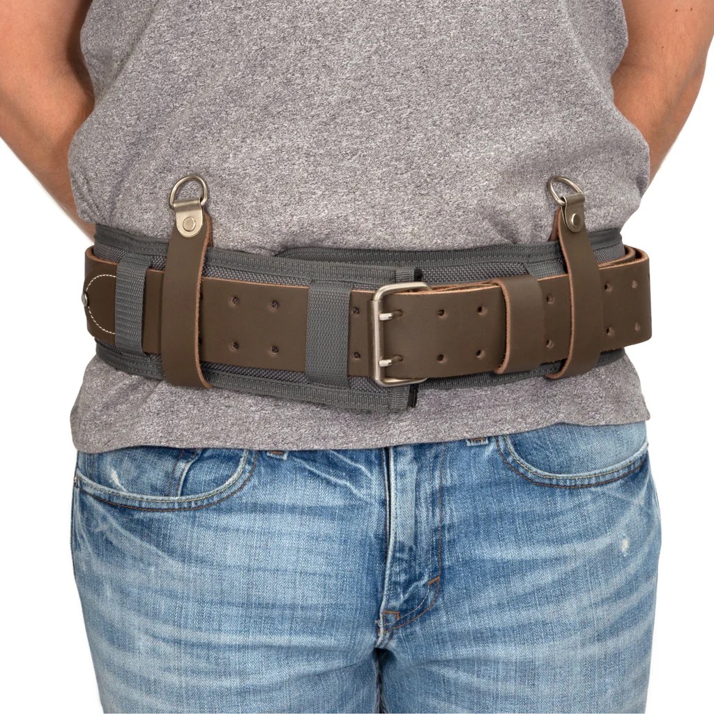 Leather work belt