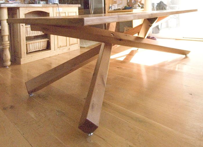 Wood table legs