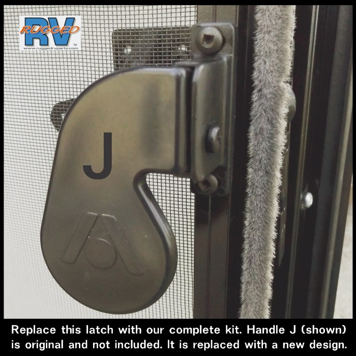 Rv screen door handle