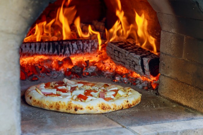 Pizza Cooking in a Wolf Oven