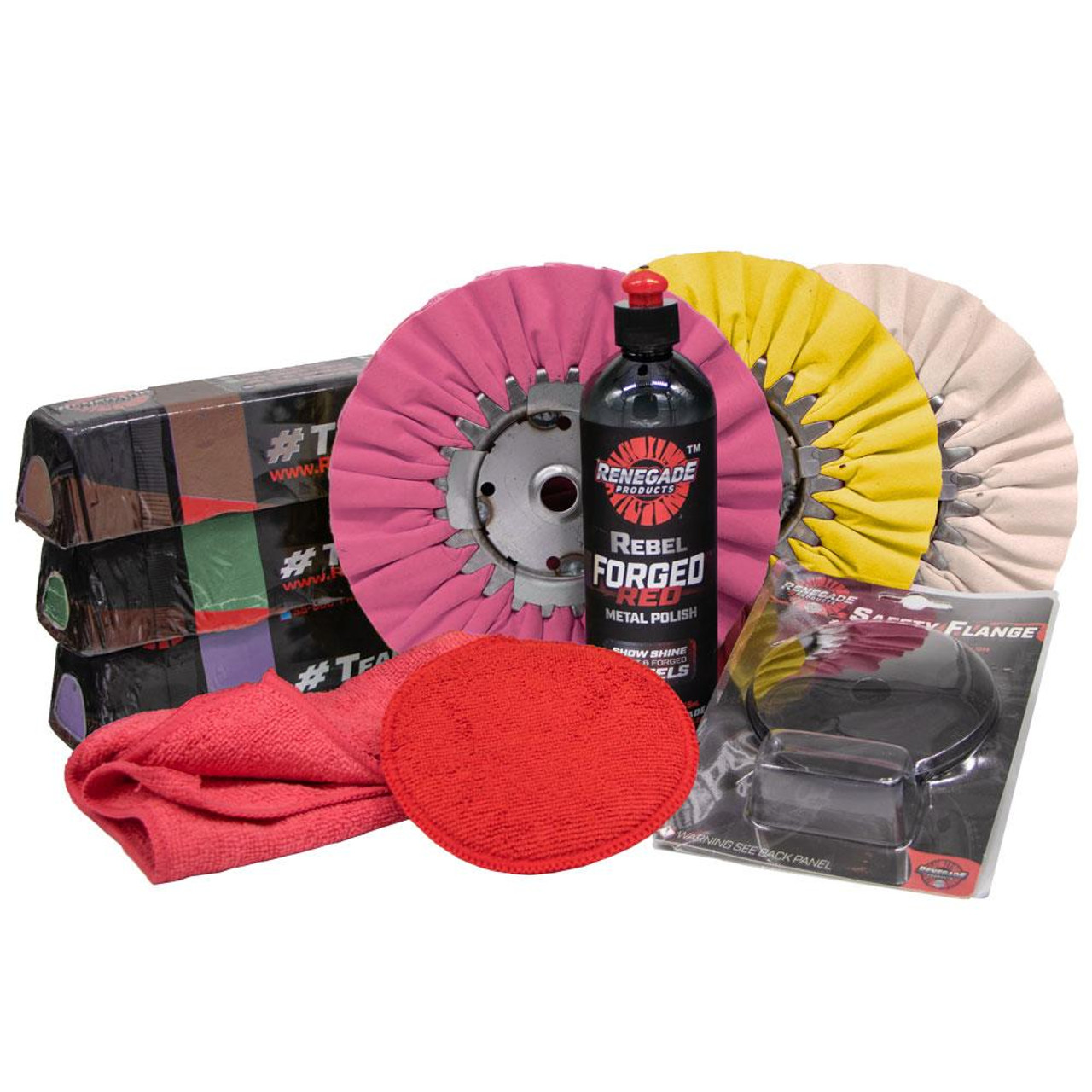 Aluminum wheel polishing kit