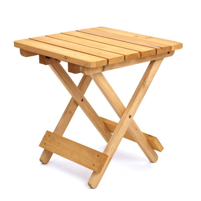 Folding wood table