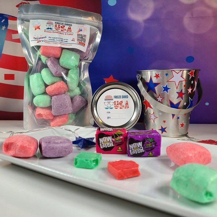 Freeze Dried Candy with Edible Glitter