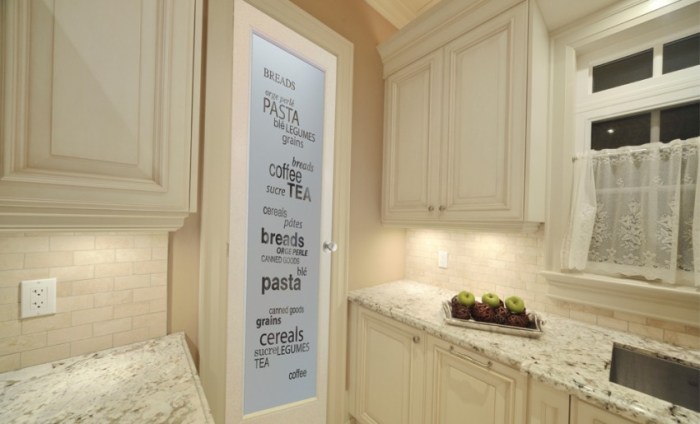 Pantry glass door