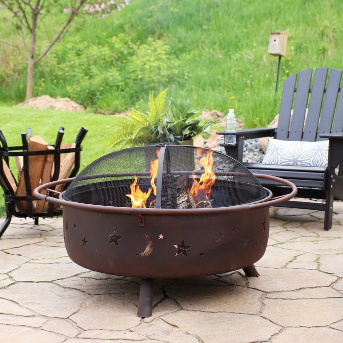 Pits lareira externa feuerstellen firepit walmartimages i5 ferro hammered feuerschale theturquoisehome housebeautiful vivadecora rustikale