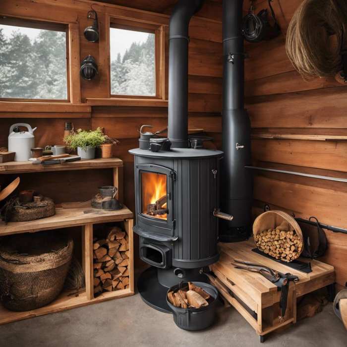 Pipe wood stove