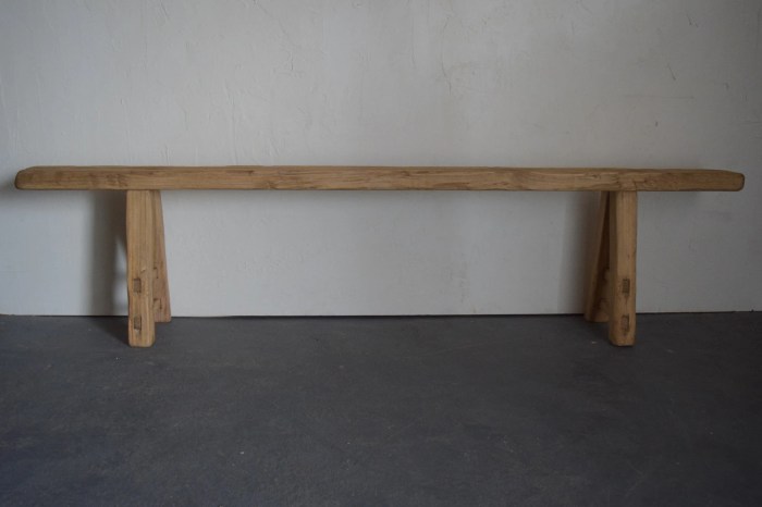 Skinny wood bench