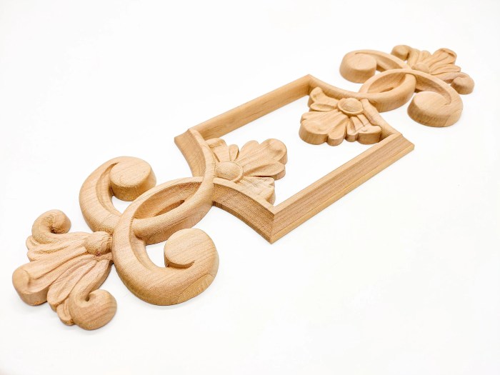 Wood appliques for furniture