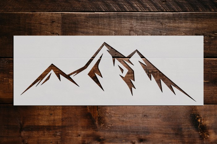 Mountain stencil