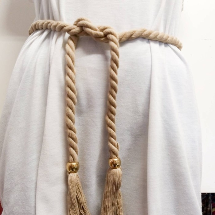 Rope belt diy