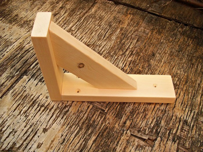 Wood shelving brackets