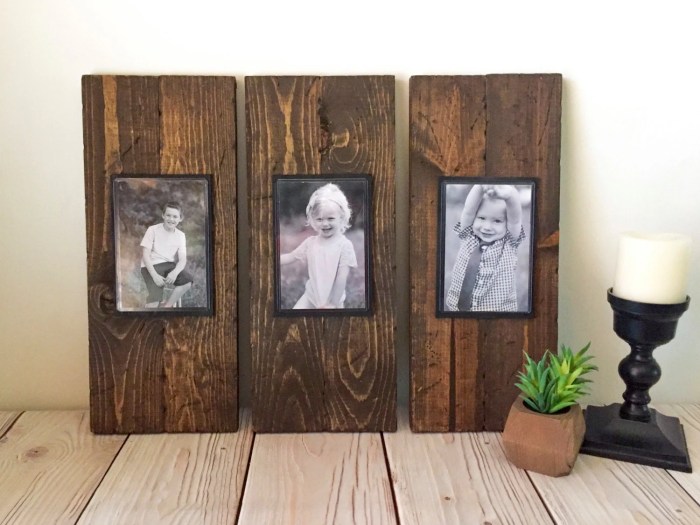 Rustic wood picture frames