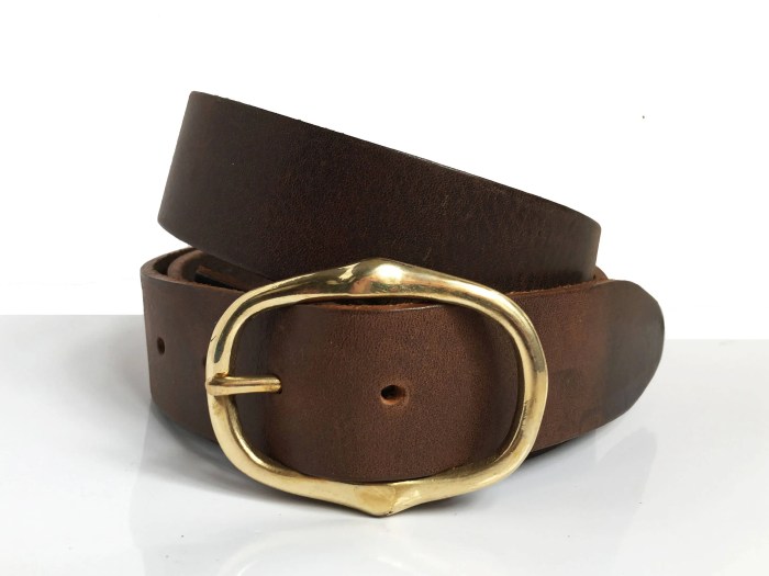 Gold buckle belt