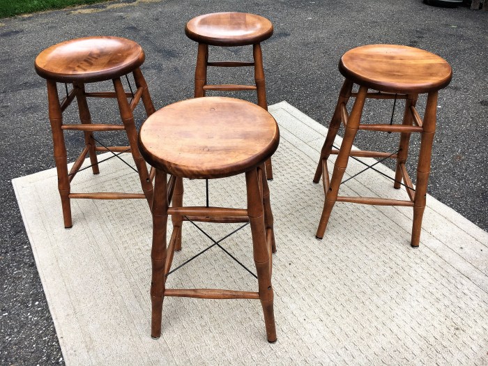 Retro wooden stools