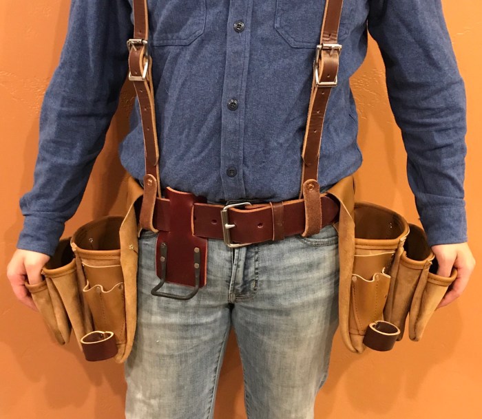 Tool belt pouch construction electrician carpenter suspenders vest bag pocket padded rig belts clc framers tools heavy duty toolbelt leathercraft