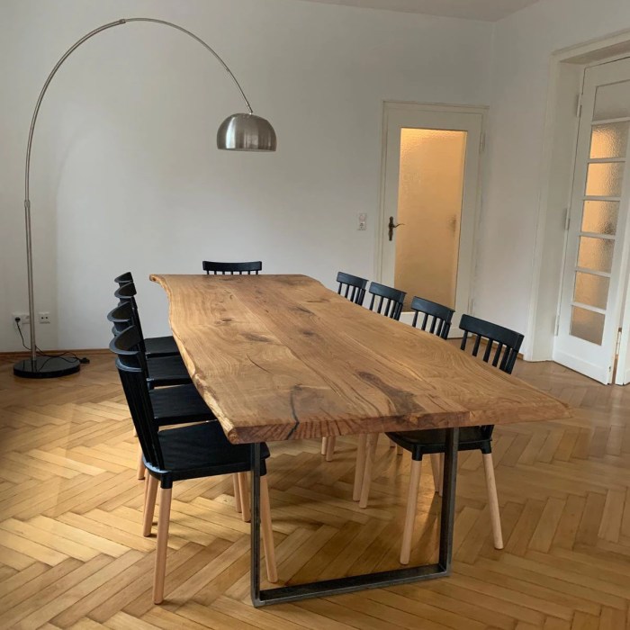 Wooden dining table