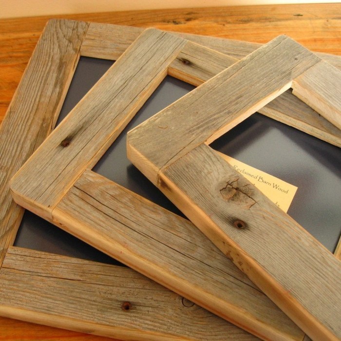 Rustic wood picture frames