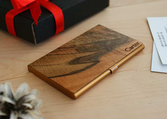 Card holder business wooden gadgetsin priced