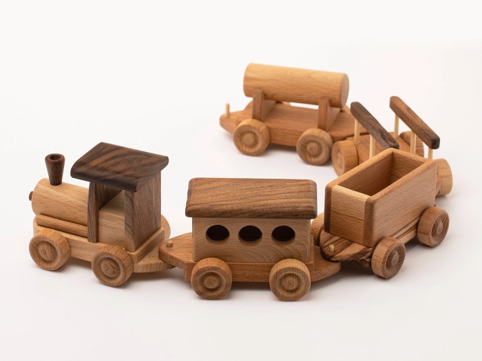 Wooden toy train