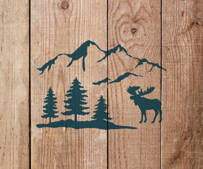 Mountain stencil