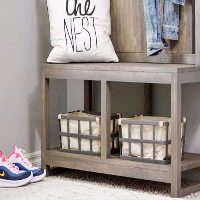 Keep Your Coats Organized: Hall Tree Bench with Coat Hooks