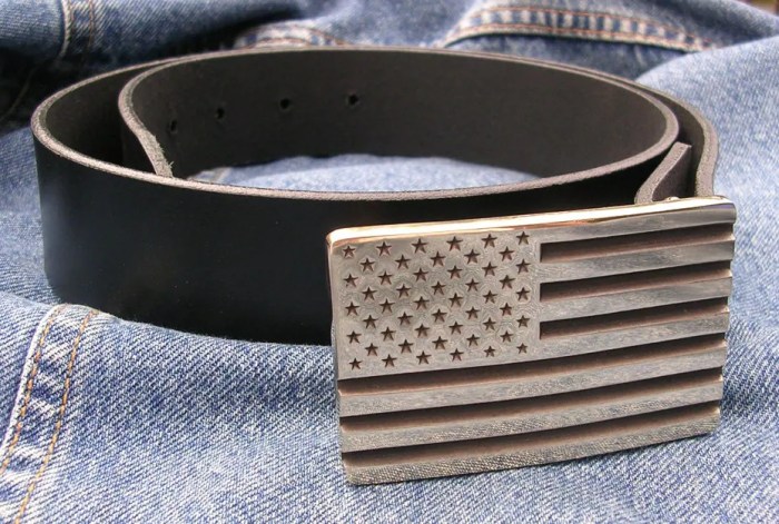 American flag belt buckle