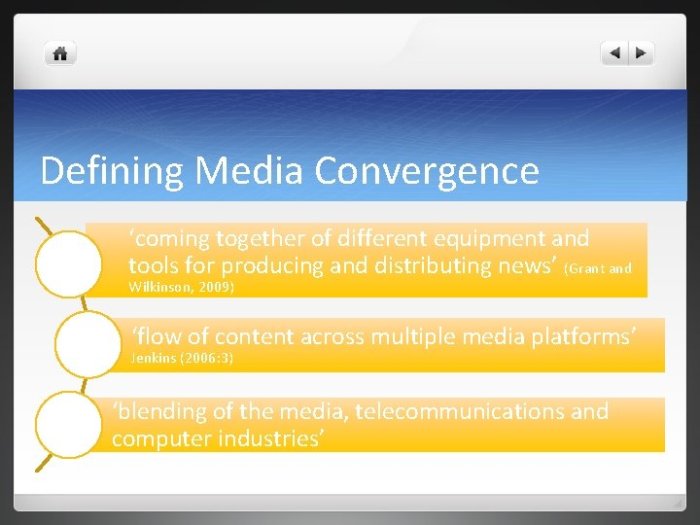 Media convergence server and user education analysis