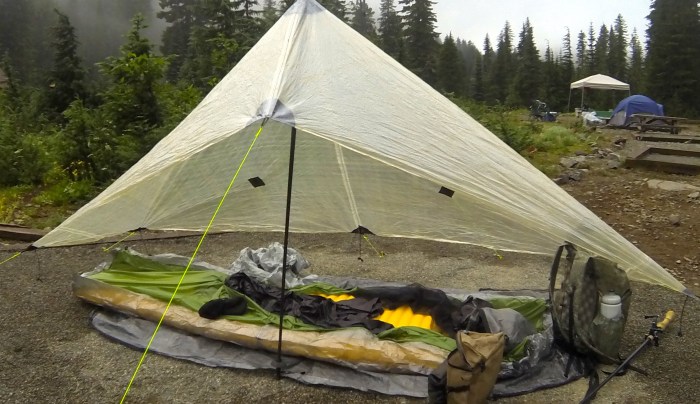 Hexamid pocket tarp winds