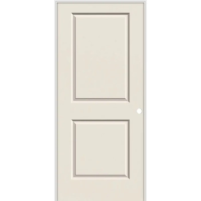 Two panel interior door