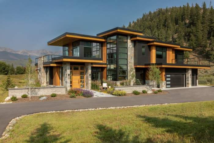 Contemporary mountain homes