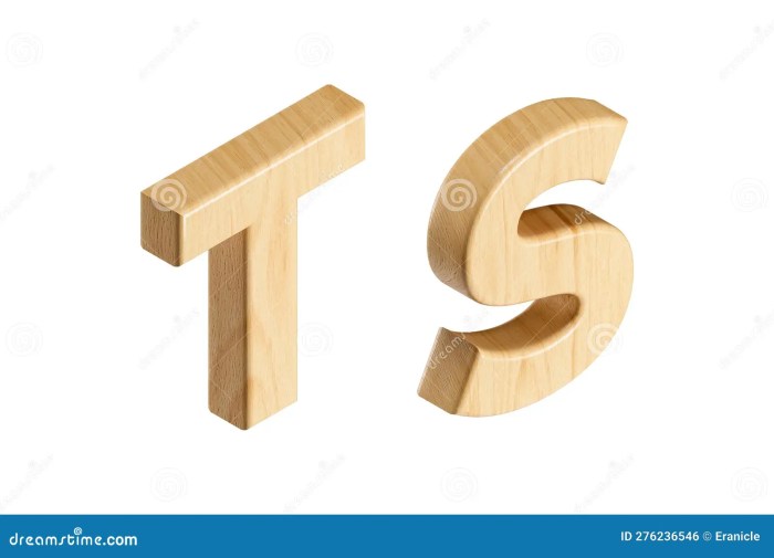 Wood block letters