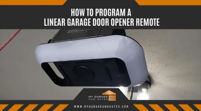 Linear garage door opener remote