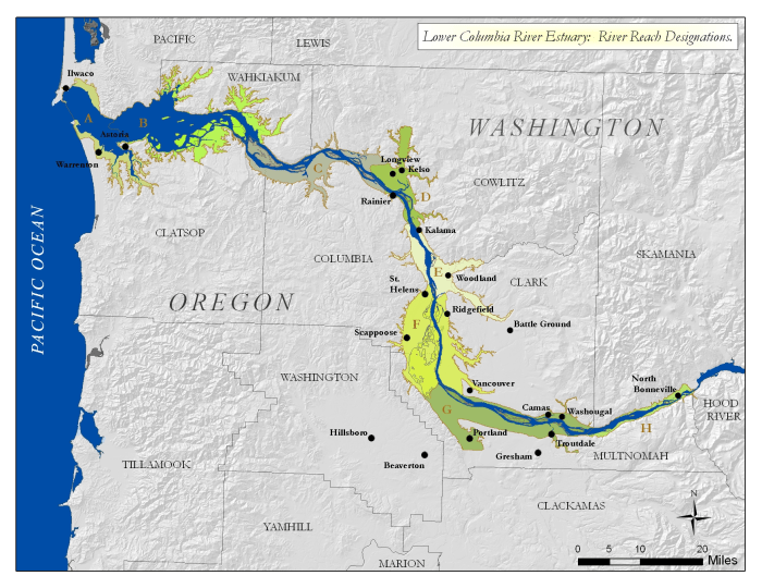 Ports and harbors along the clumbia river