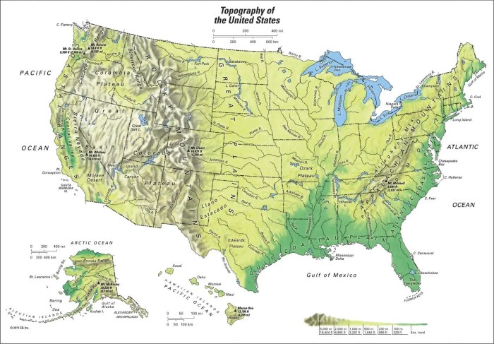 Mountain ranges appalachian 50states