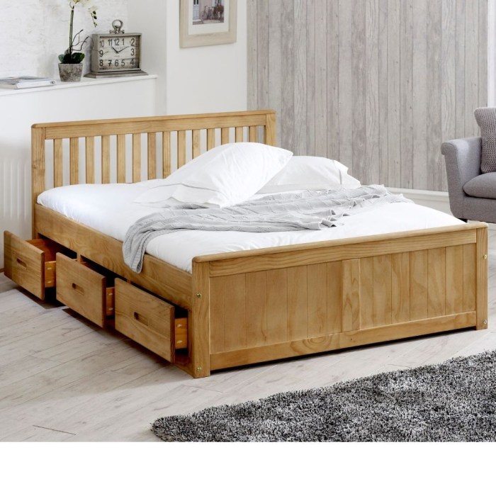 Wood storage bed