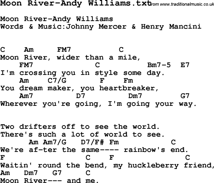 Moon river chords