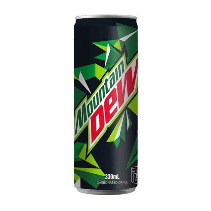 Dew soda cans