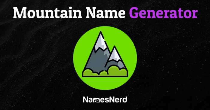 Mountain name generator